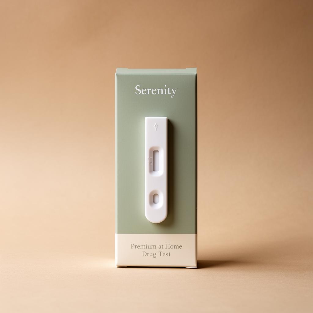 Serenity at-home drug test — clean editorial product shot