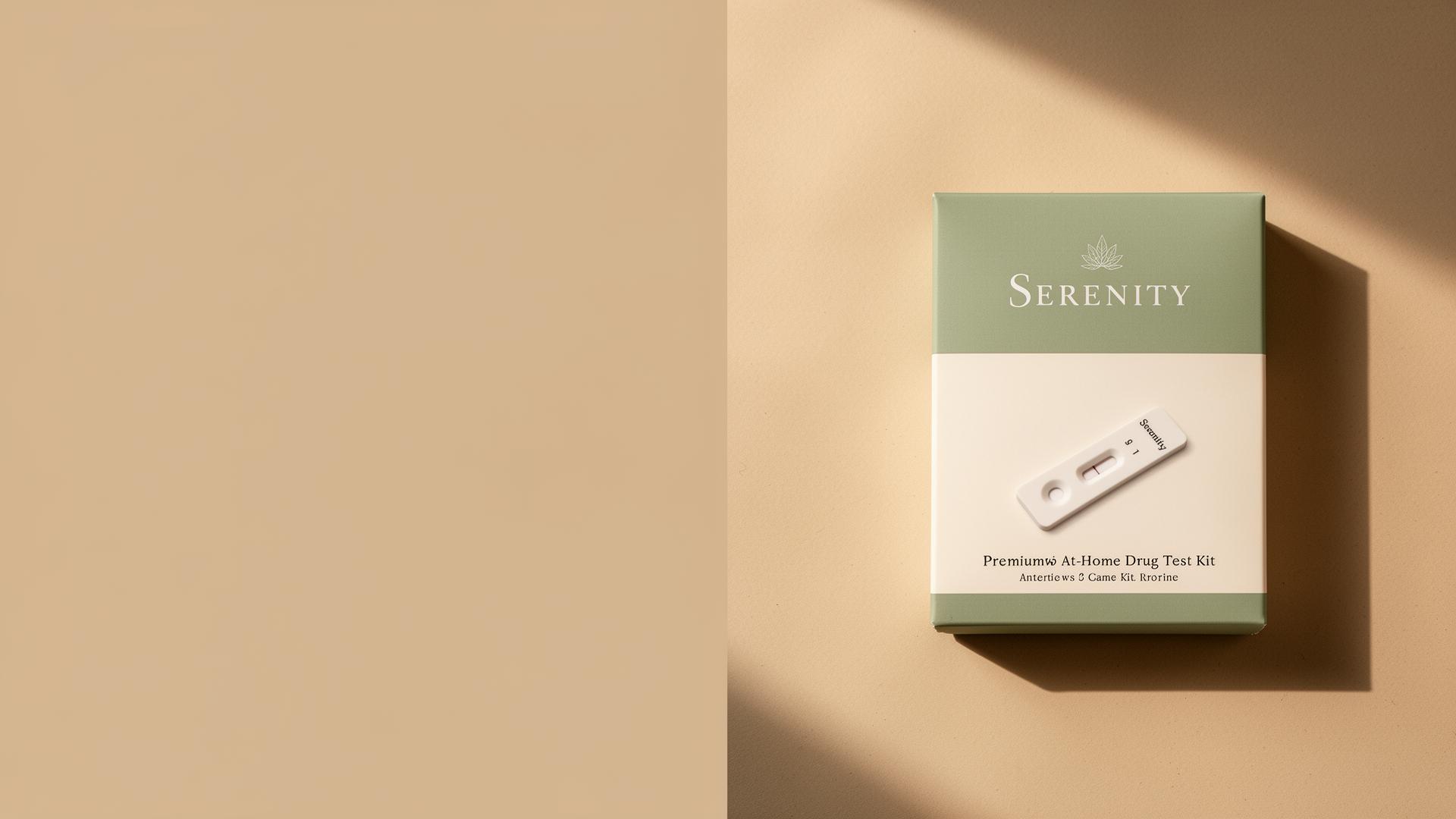 Serenity at-home drug test — wide editorial product shot
